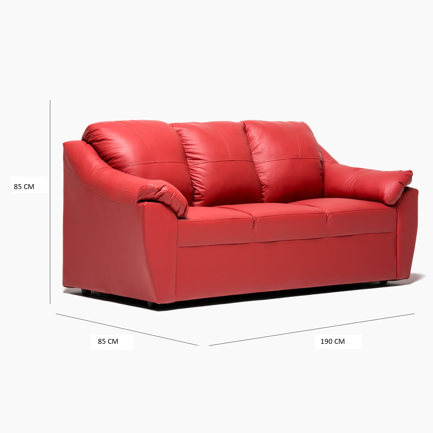 SOFA GENOVA 3CPOS ROJO - 2