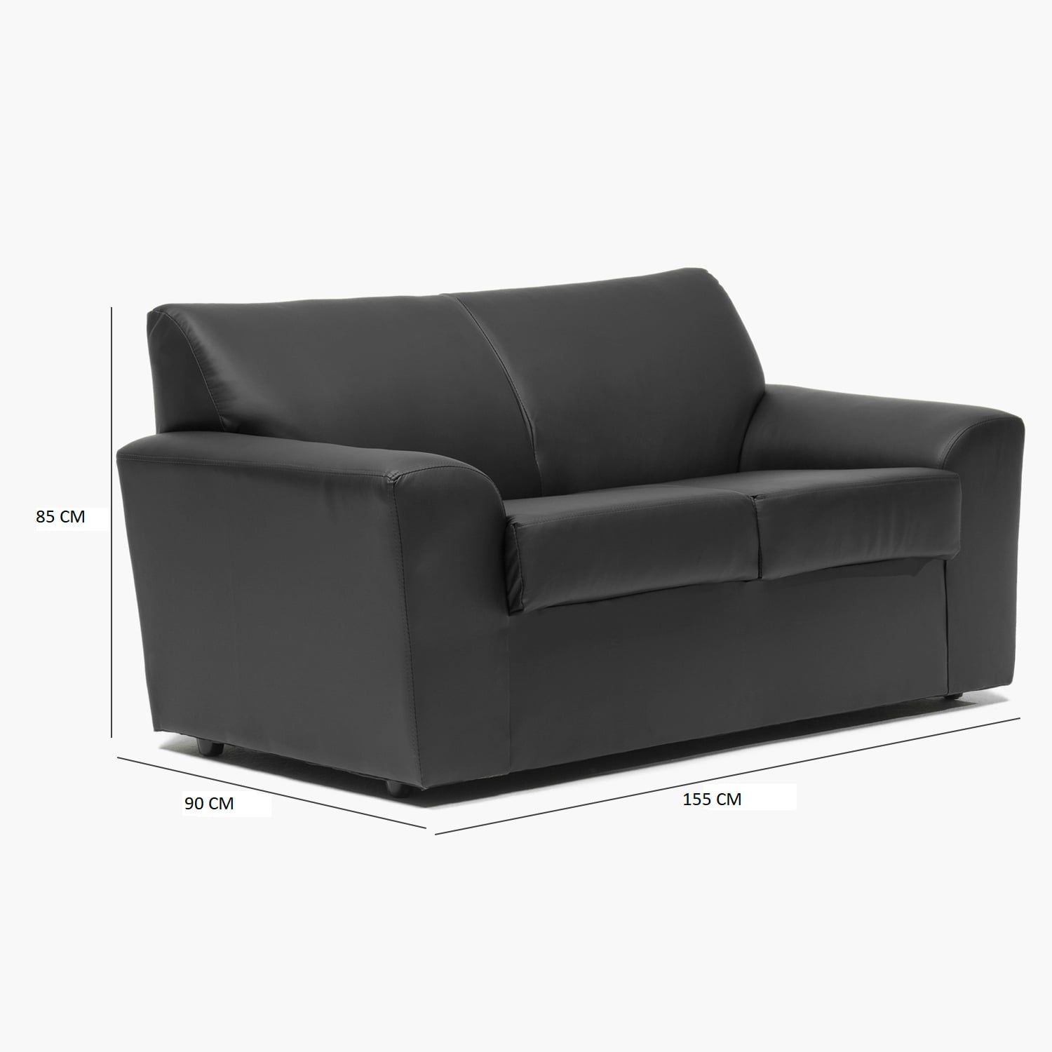 SOFA MILAN 2CPOS NEGRO - 4