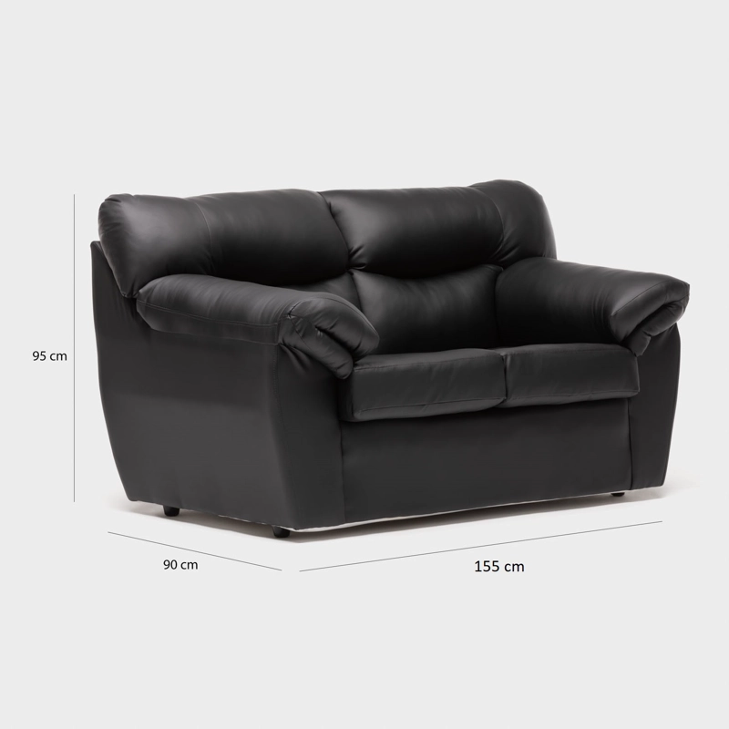 SOFA NEW ZEUS 2CPOS PU NEGRO - 4