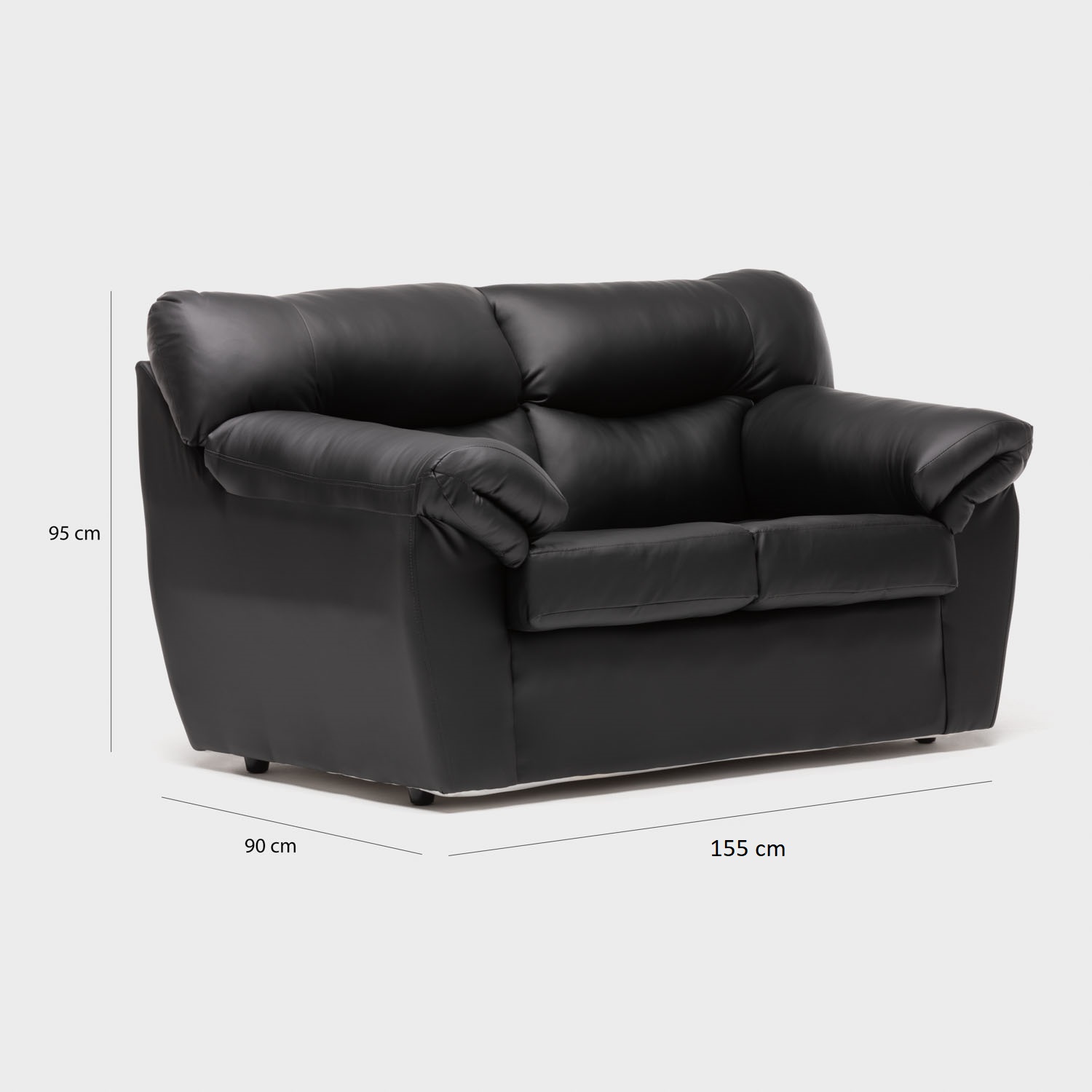 SOFA NEW ZEUS 2CPOS PU NEGRO - 4