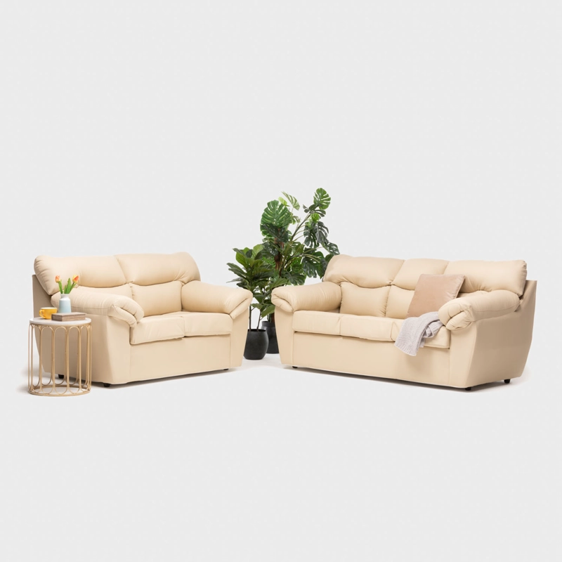 SOFA NEW ZEUS 3CPOS PU BEIGE - 2