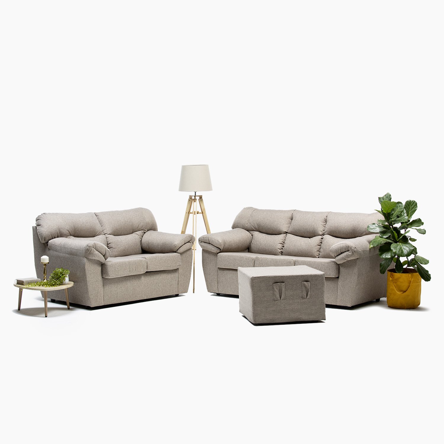JUEGO LIVING NEW ZEUS 3-2CPOS BEIGE - 2