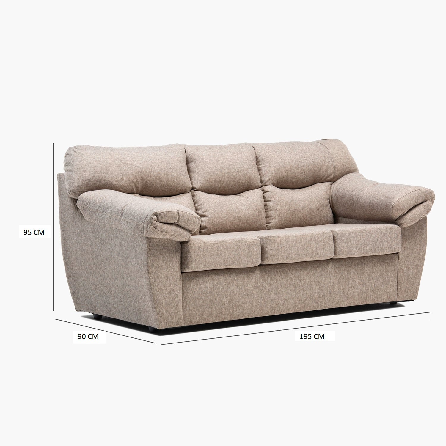 JUEGO LIVING NEW ZEUS 3-2CPOS BEIGE - 3