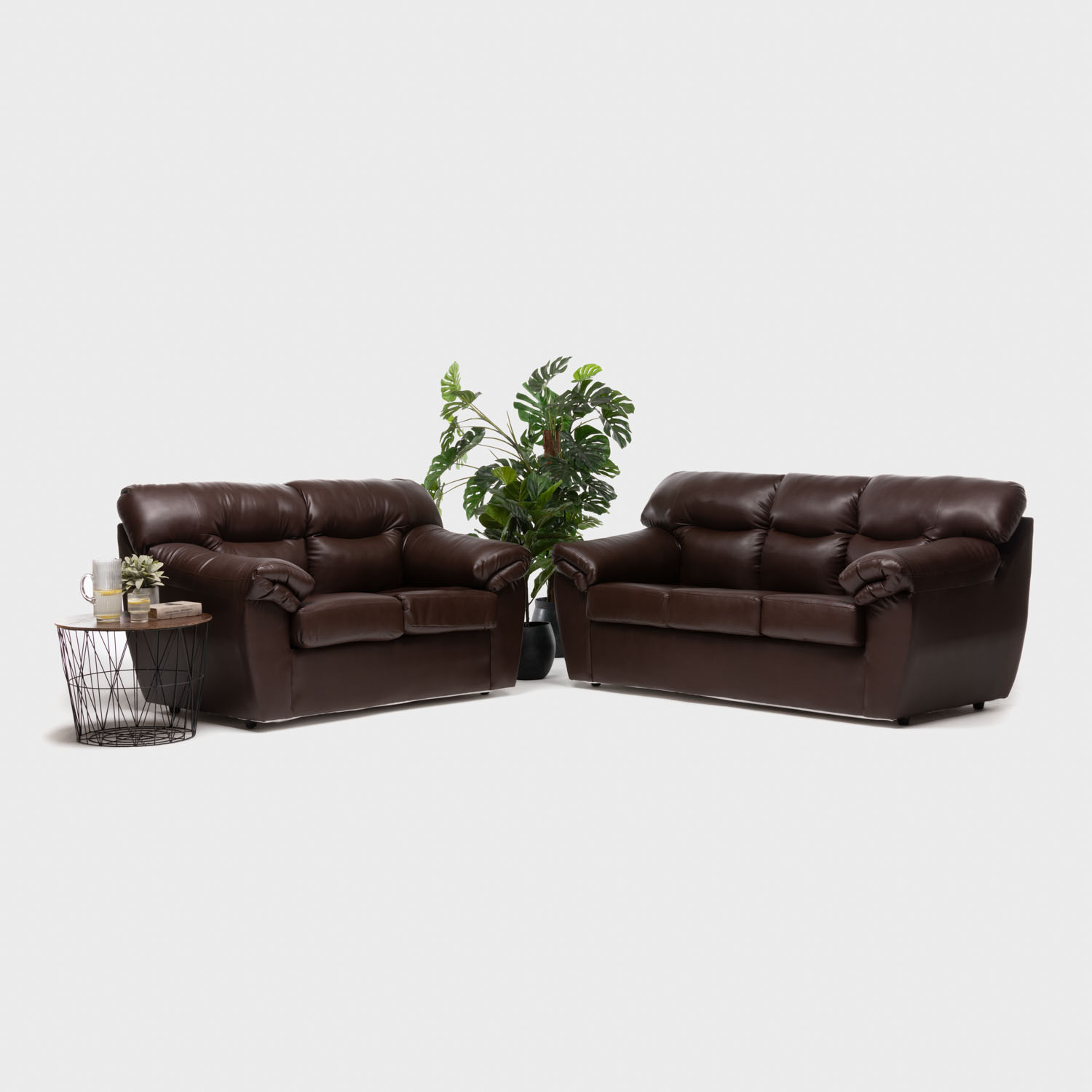 SOFA NEW ZEUS 3CPOS PU CAFÉ - 2