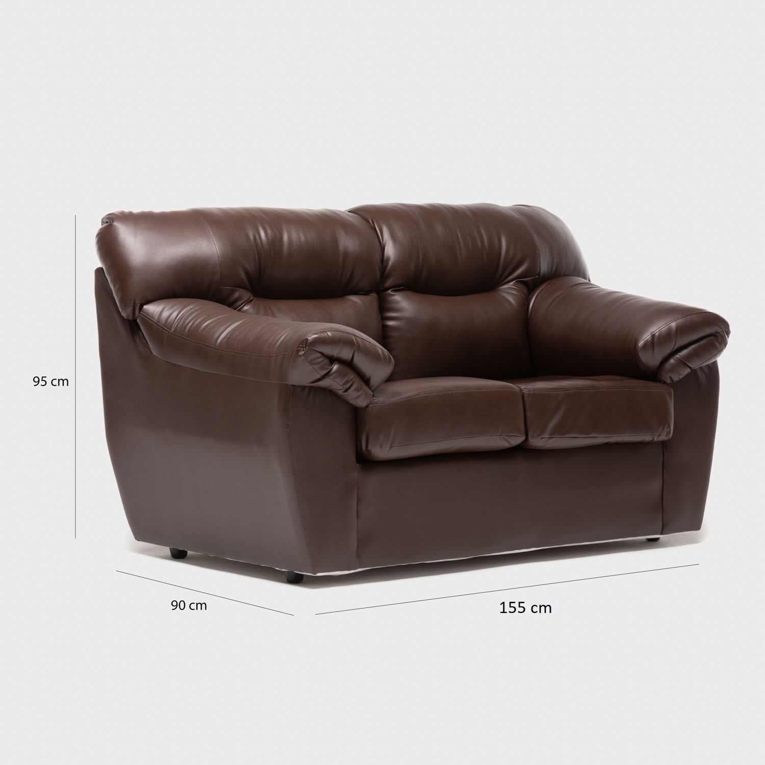 SOFA NEW ZEUS 2CPOS PU CAFÉ - 4