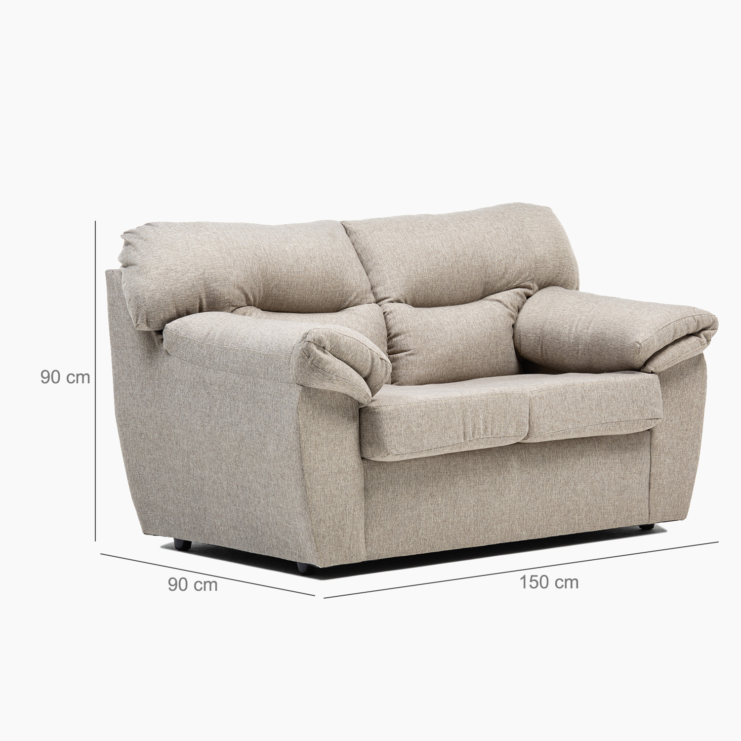 SOFA NEW ZEUS 2CPOS BEIGE - 2
