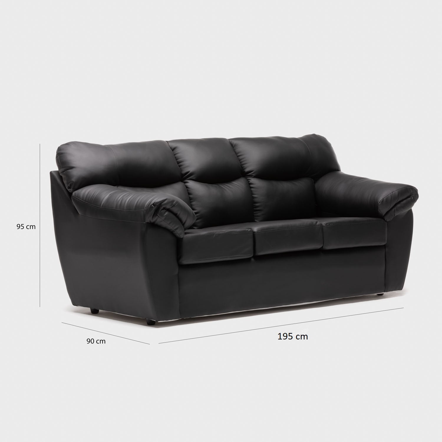 SOFA NEW ZEUS 3CPOS PU NEGRO - 4