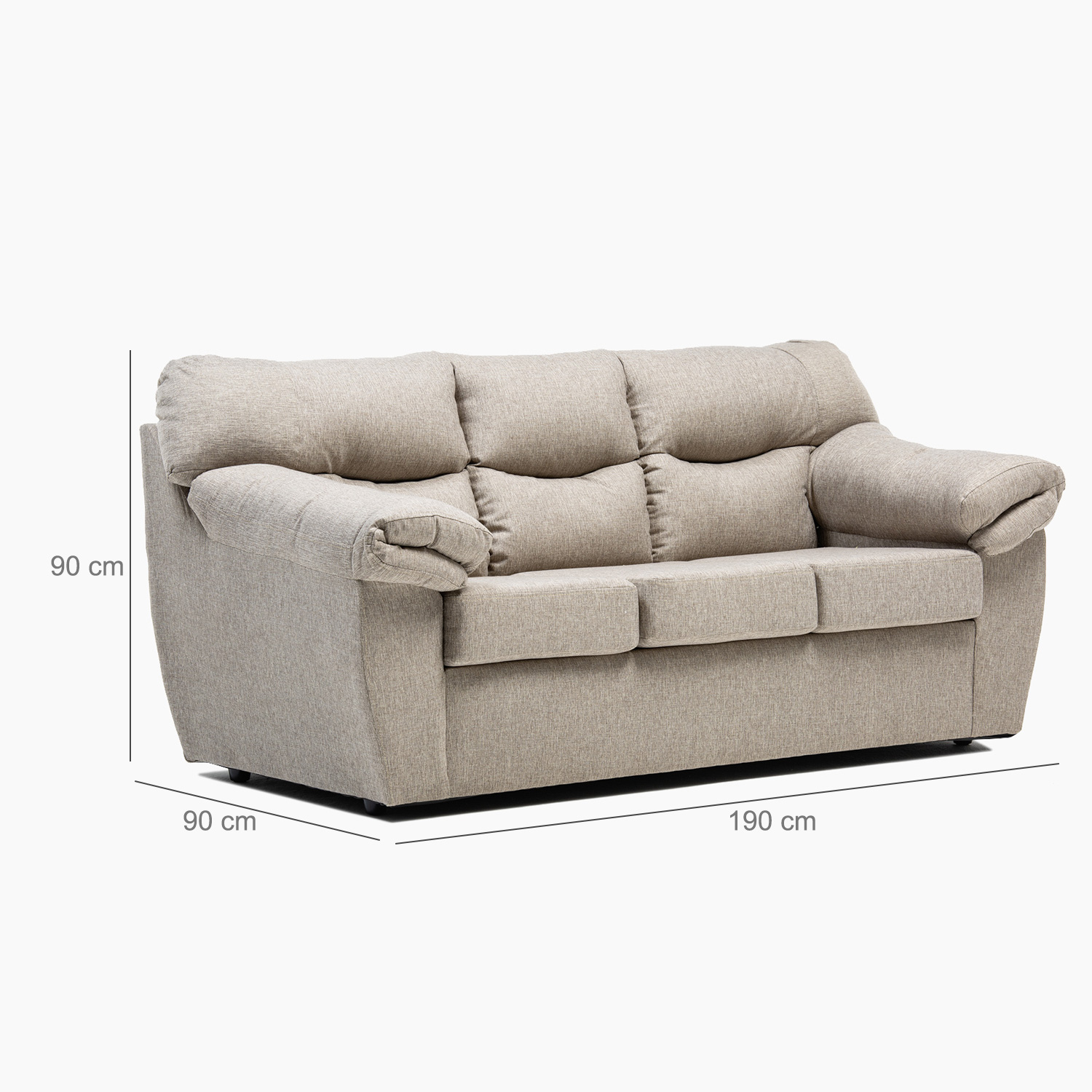 SOFA NEW ZEUS 3CPOS BEIGE - 2