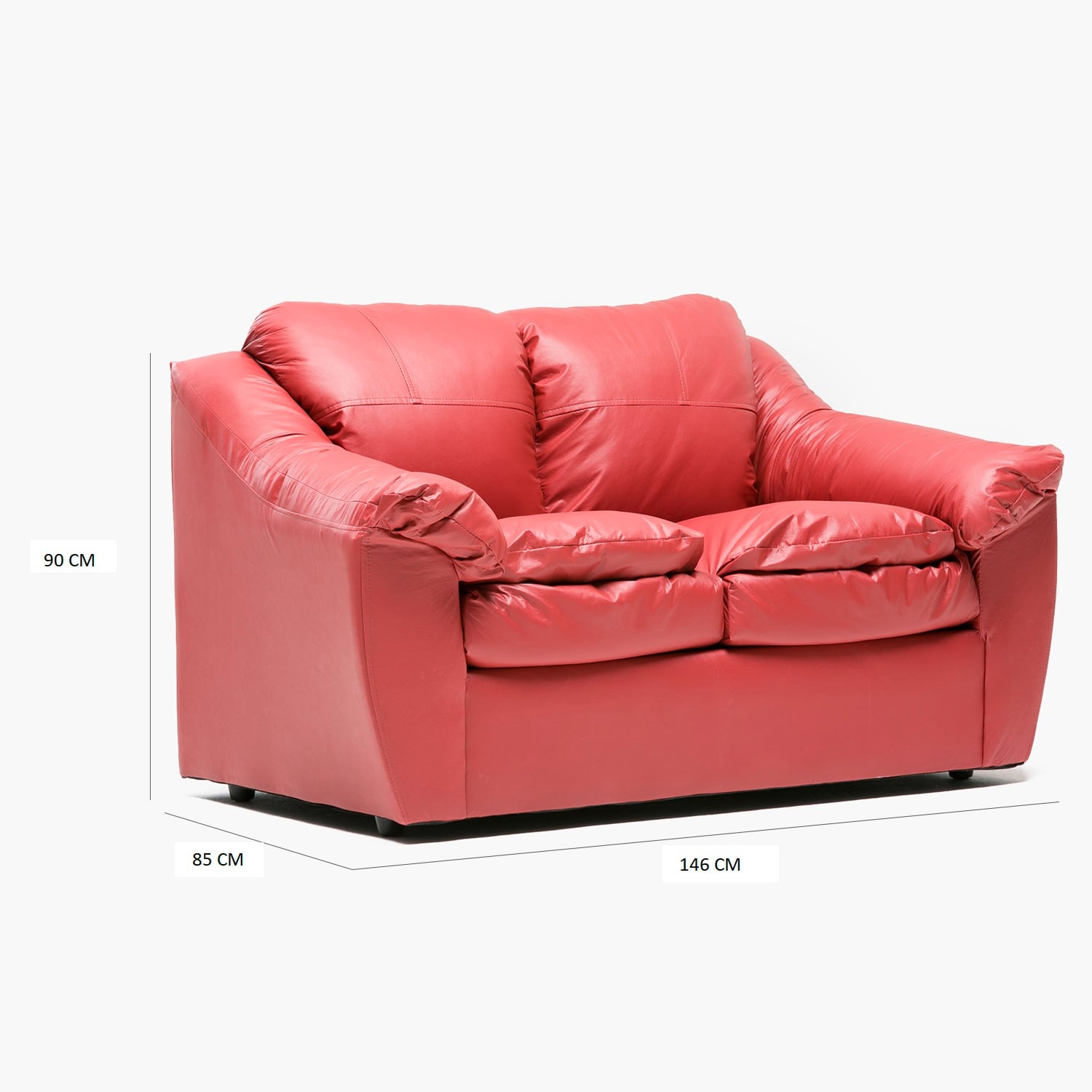 SOFA GALICIA 2CPOS ROJO - 4