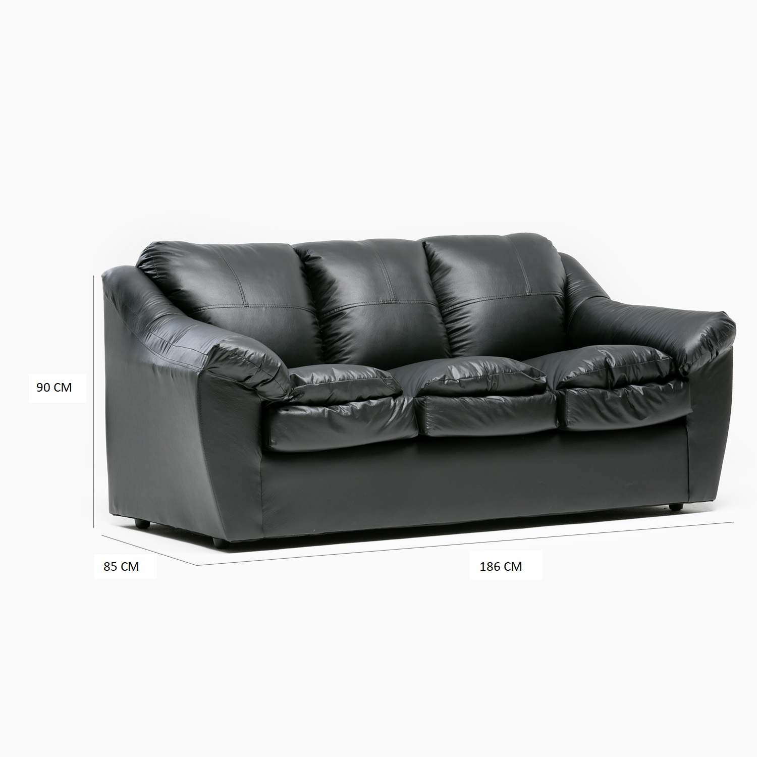 SOFA GALICIA 3CPOS NEGRO - 4