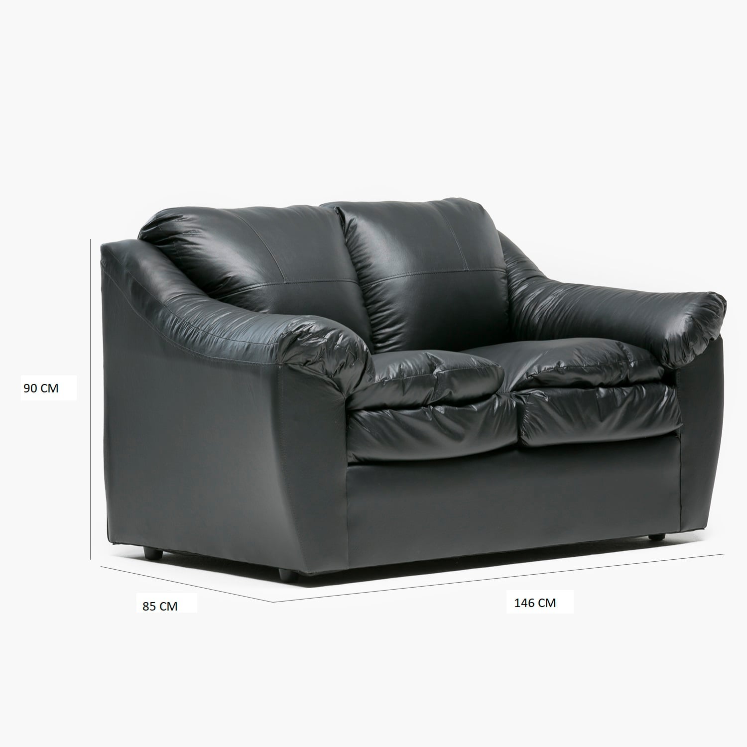 SOFA GALICIA 2CPOS NEGRO - 4