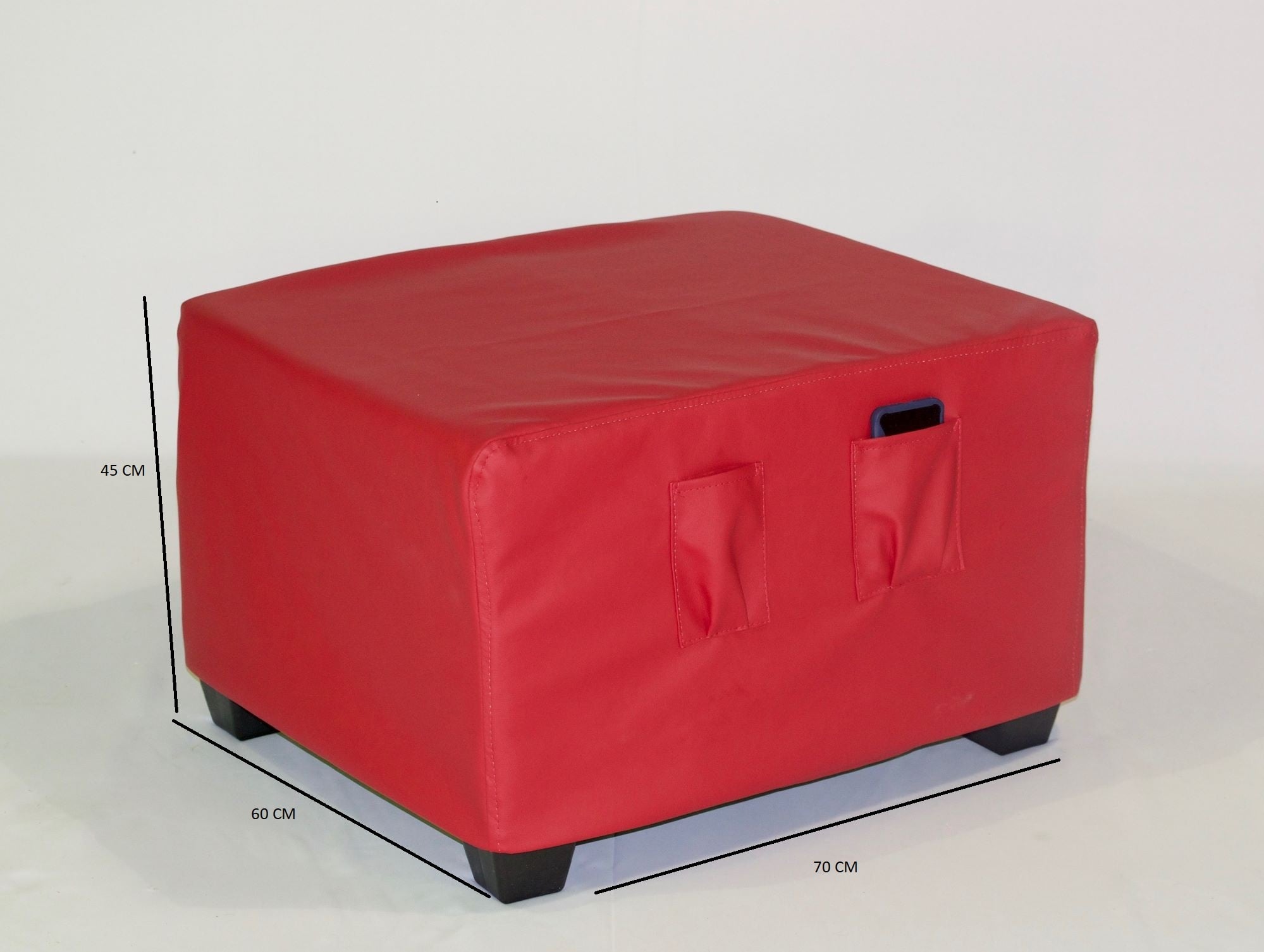 PUFF CAMA SORRENTO ROJO - 4