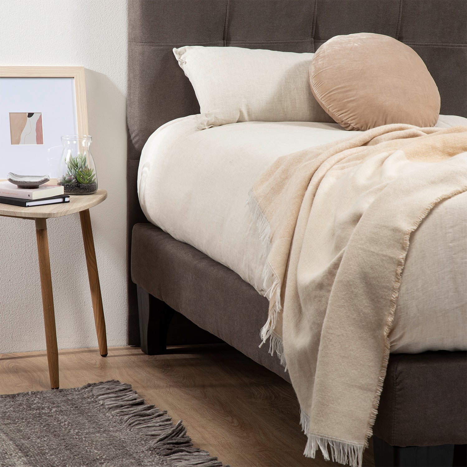 RESPALDO CAMA MAX 1,5 PLAZA GRIS - 4