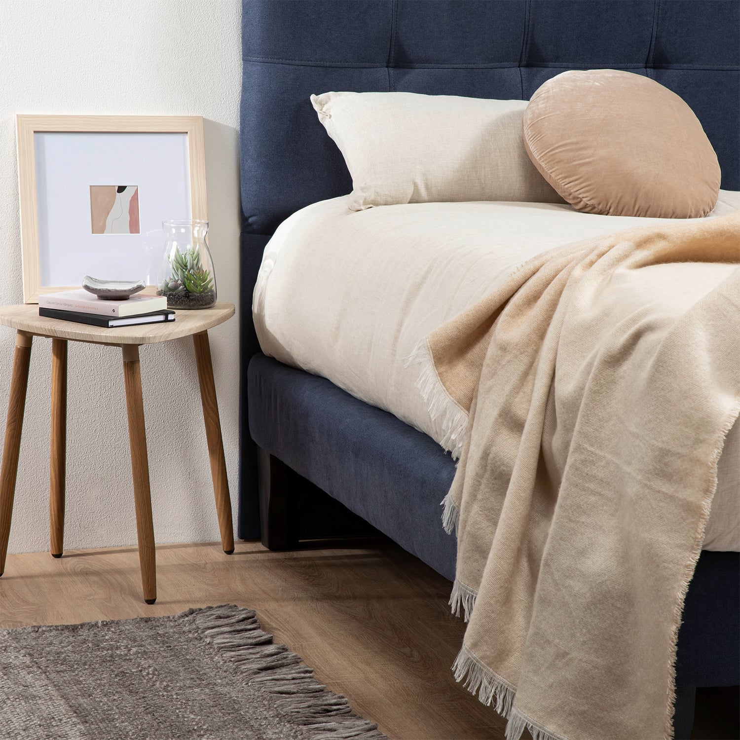RESPALDO CAMA MAX 1,5 PLAZA AZUL - 4