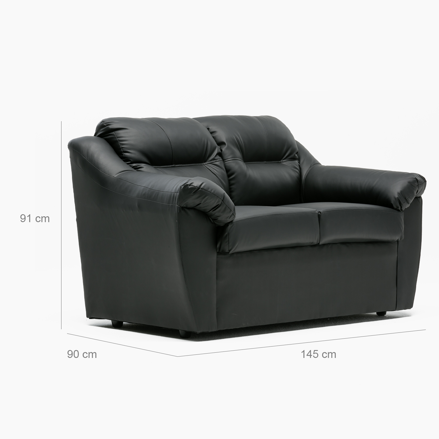SOFA ASTURIAS 2CPOS NEGRO - 2