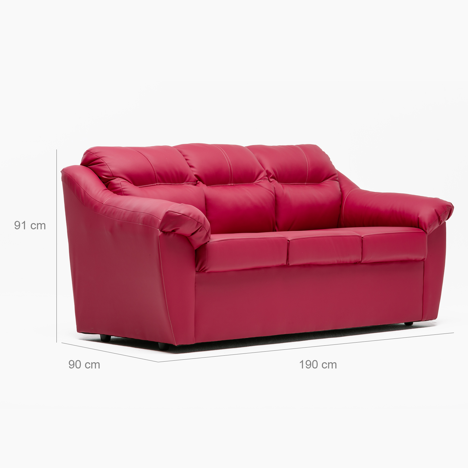 SOFA ASTURIAS 3CPOS ROJO - 2