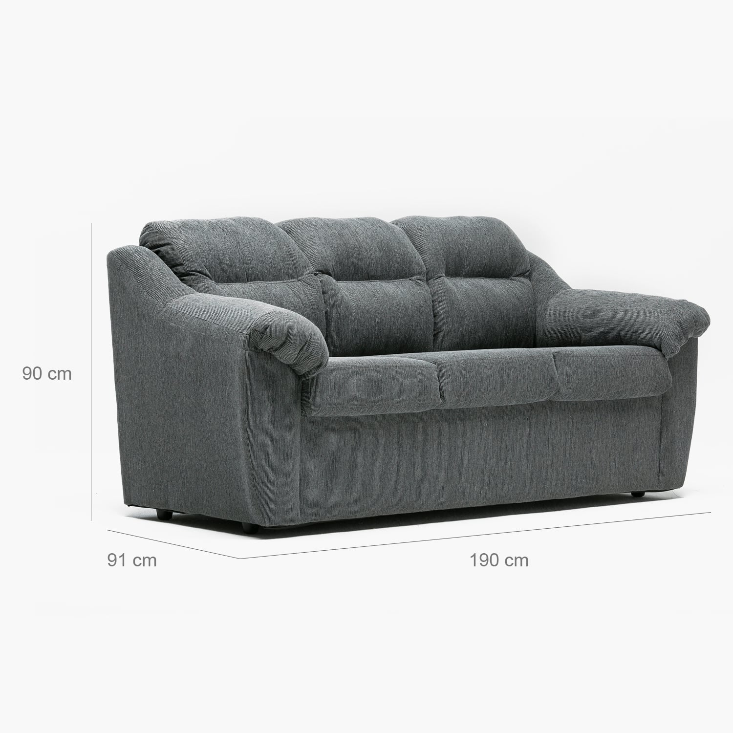 SOFA ASTURIAS 3CPOS GRIS - 2