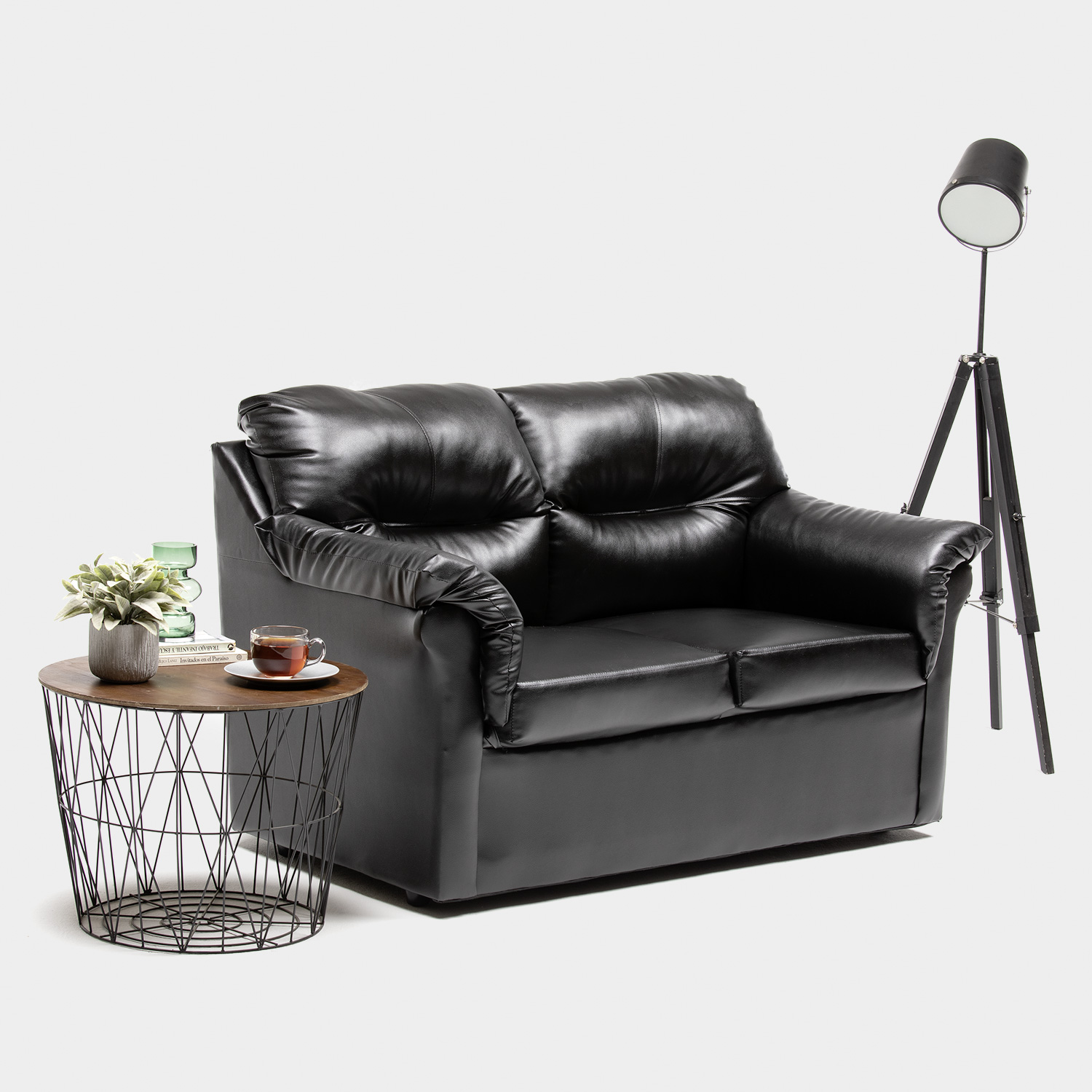 SOFA SORRENTO 2CPOS NEGRO - 2