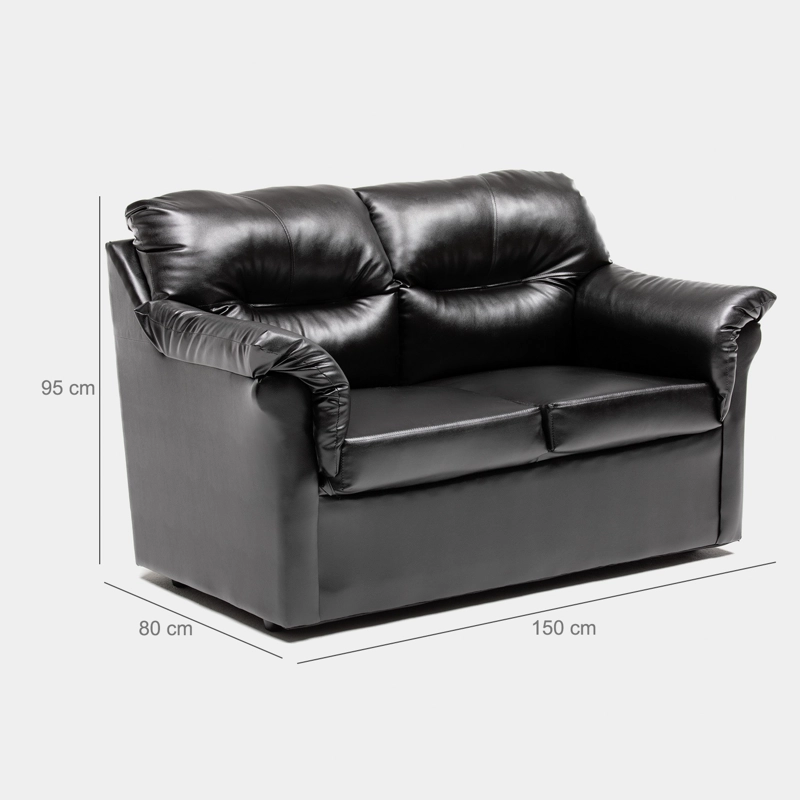 SOFA SORRENTO 2CPOS NEGRO - 4