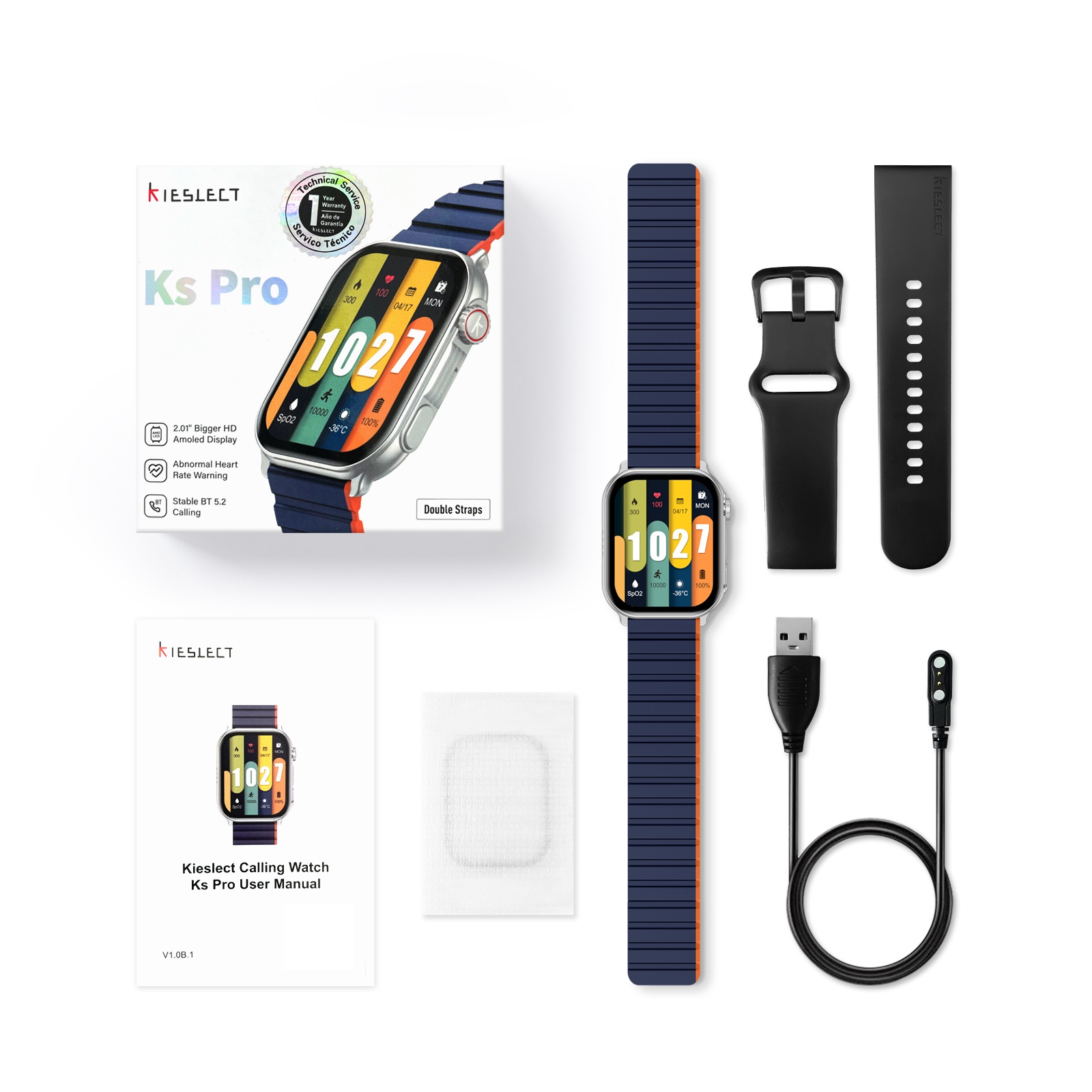 SMARTWATCH KIESLECT KS PRO PLATEADO LLAMADAS - 5