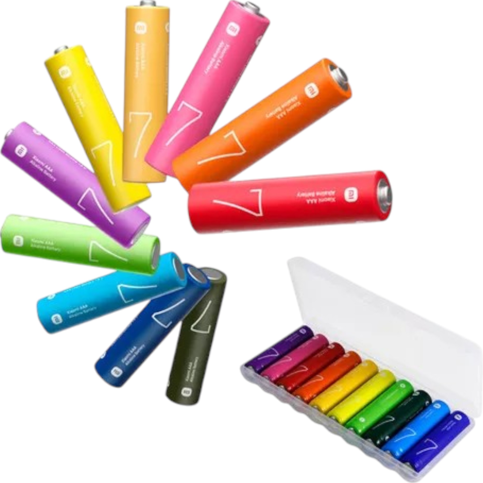 PILAS AAA ALCALINAS DESECHABLES XIAOMI RAINBOW 10 UNIDADES - 1