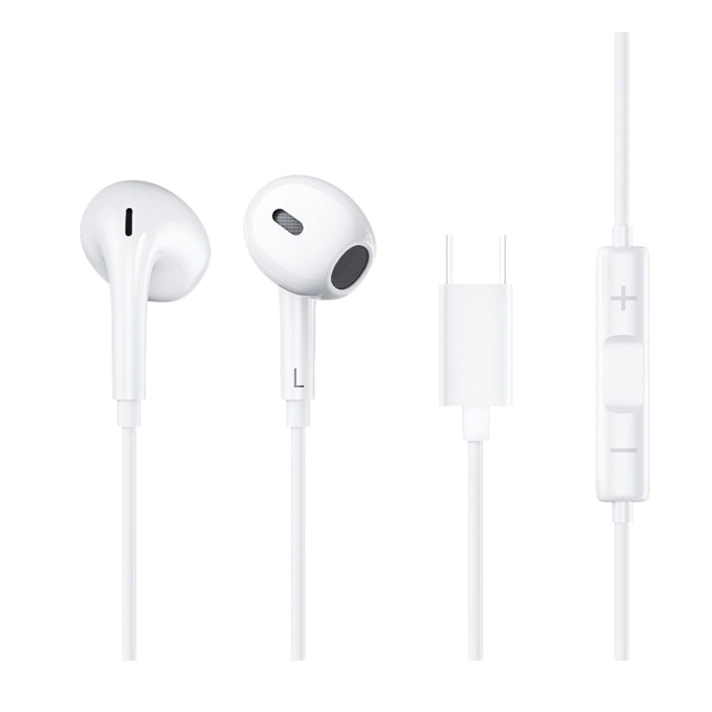 AUDIFONOS CON CABLE Y MICROFONO QCY LH1 TIPO C BLANCO - 1