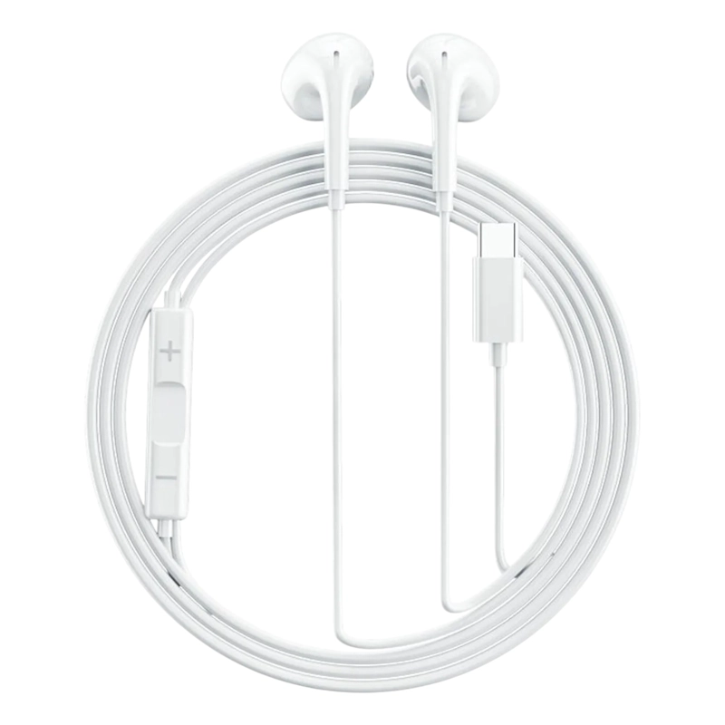 AUDIFONOS CON CABLE Y MICROFONO QCY LH1 TIPO C BLANCO - 3