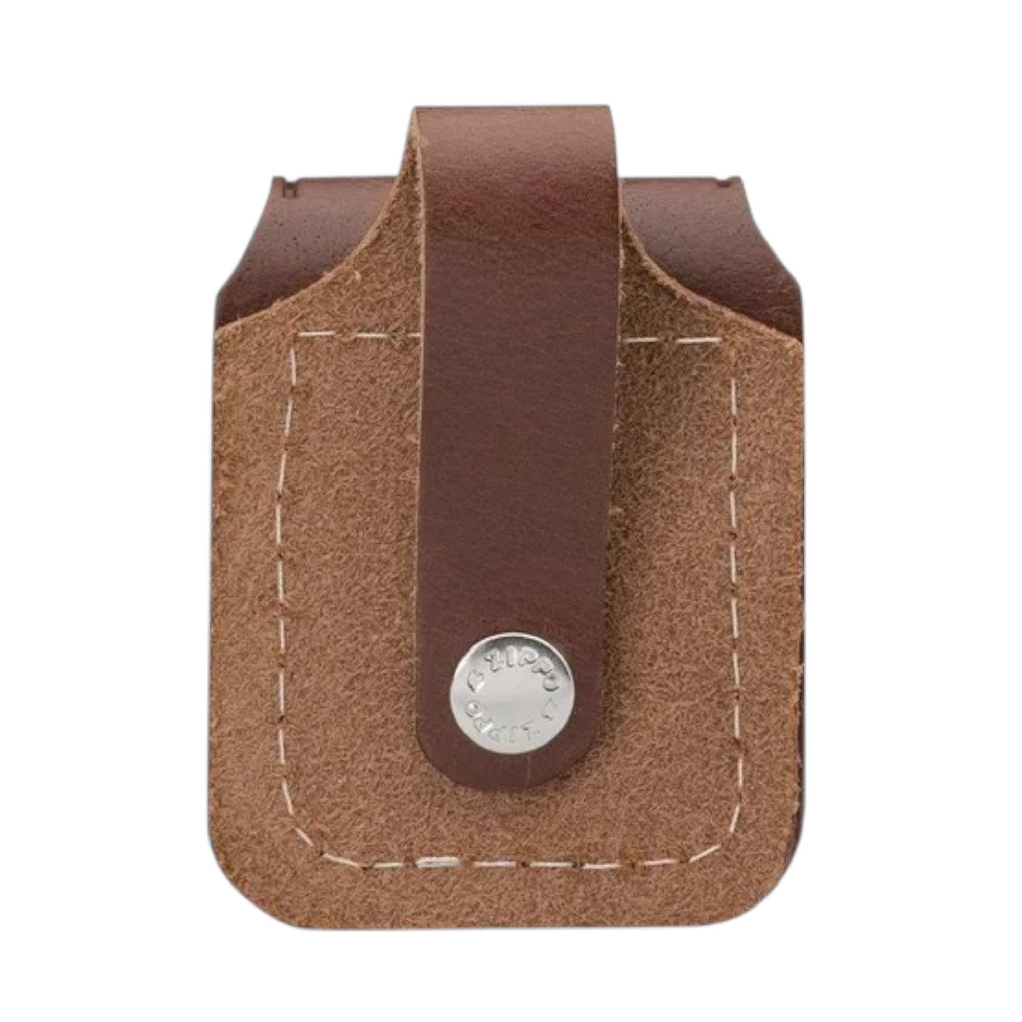 ESTUCHE ZIPPO LPLB BROWN LEATHER LIGHTER POUCH WITH LOOP - 3