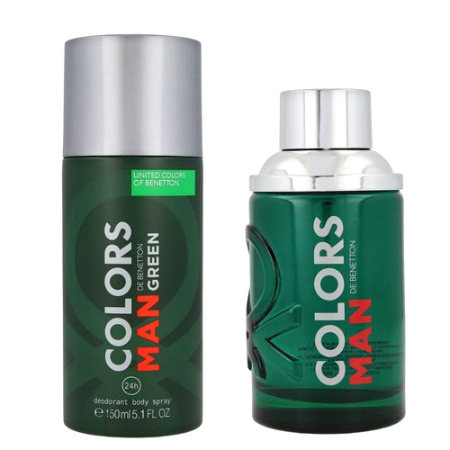 BENETTON COLORS GREEN SET EDT 100ML + DEO 150ML HOMBRE - 2