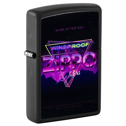 ENCENDEDOR ZIPPO 46247 NEON SIGN DESIGN BLACK MATE - 1