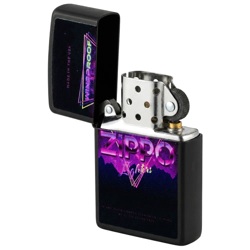 ENCENDEDOR ZIPPO 46247 NEON SIGN DESIGN BLACK MATE - 3