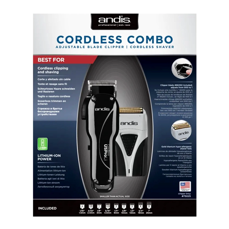 MAQUINA CORTAPELO ANDIS CORDLESS COMBO INALAMBRICA - 4