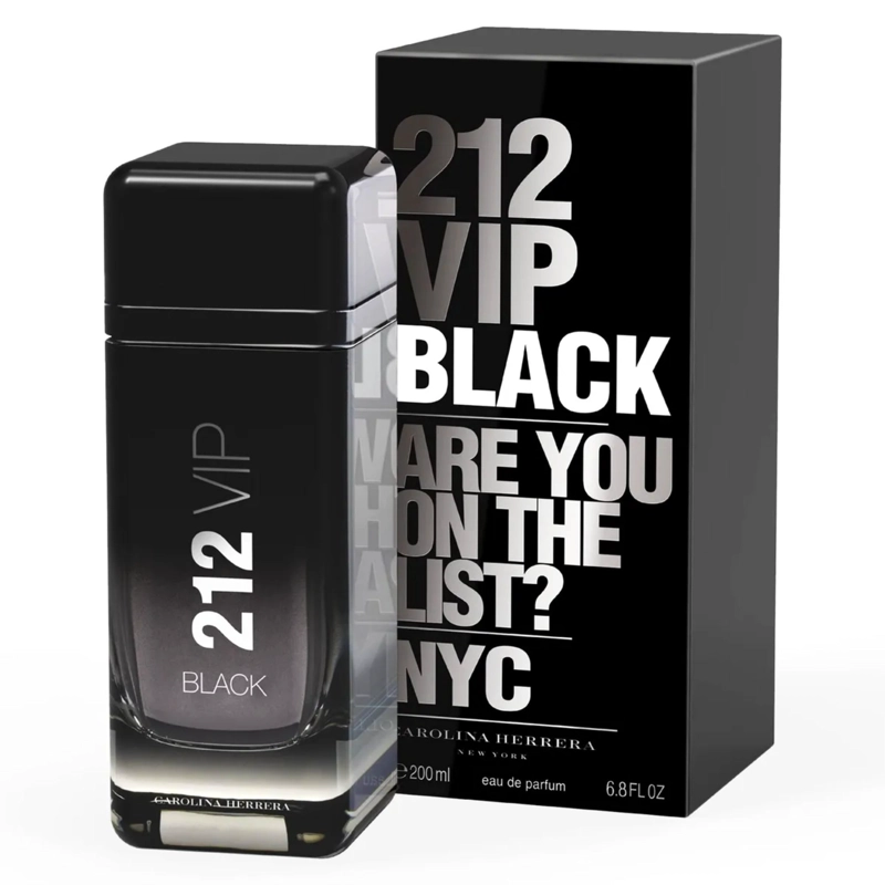 CAROLINA HERRERA 212 VIP BLACK NYC EDP 200ML HOMBRE - 1