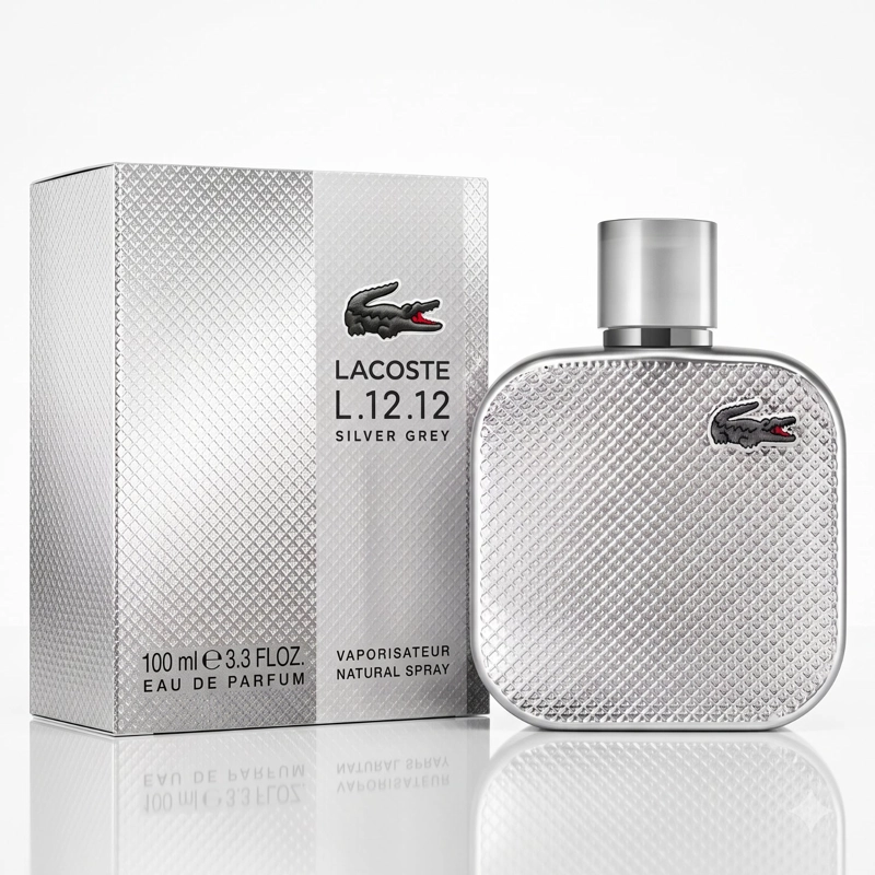 LACOSTE L.12.12 SILVER GREY EDP 100ML HOMBRE - 1