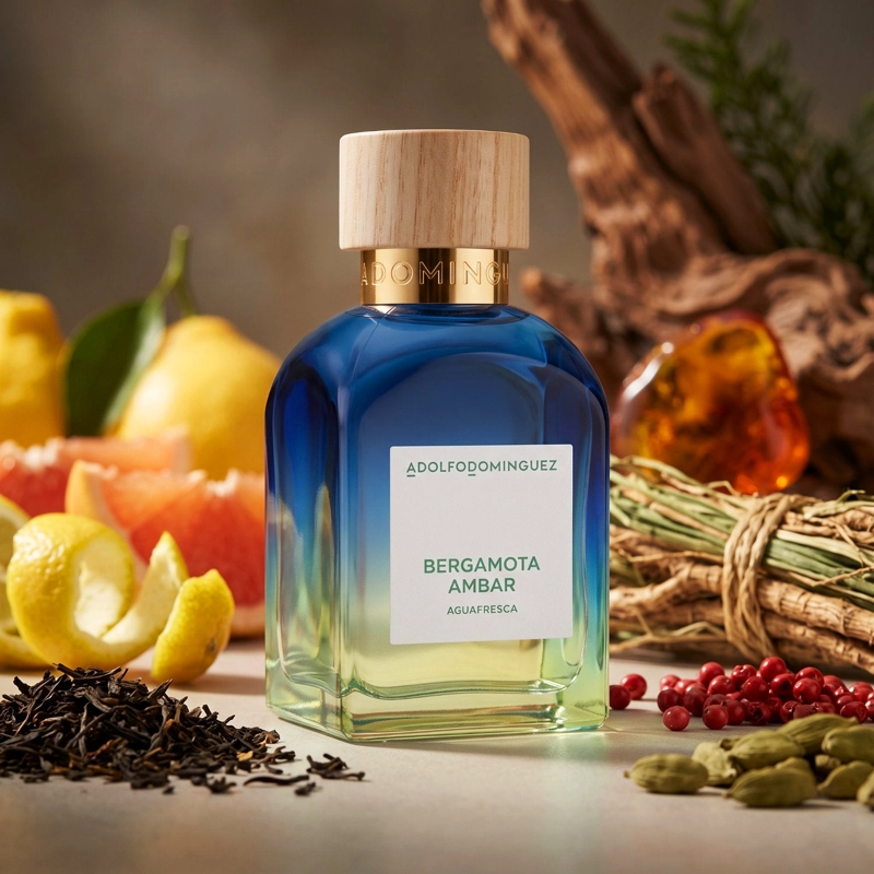 ADOLFO DOMINGUEZ AGUA FRESCA BERGAMOTA AMBAR EDT 120ML HOMBRE - 3
