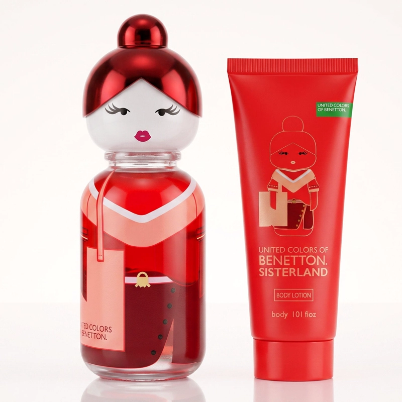 BENETTON SISTERLAND RED ROSE SET EDT 80ML + BODY LOTION 75ML MUJER - 2