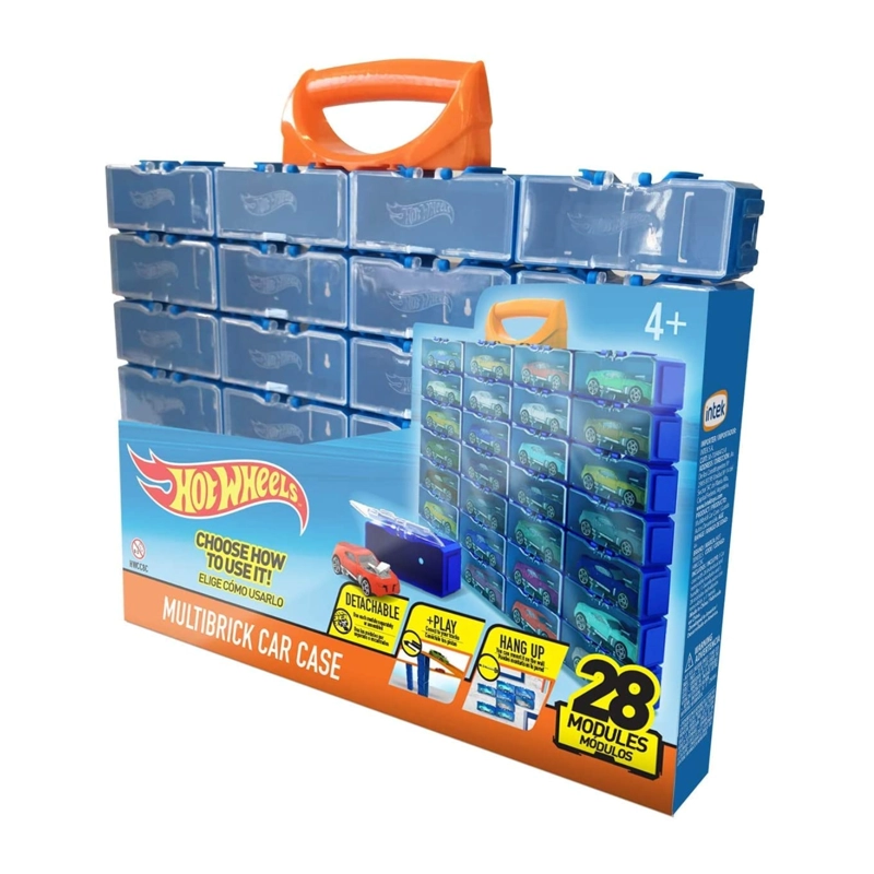 CAJA GUARDA AUTOS HOT WHEELS 28 PIEZAS MODULAR - 1