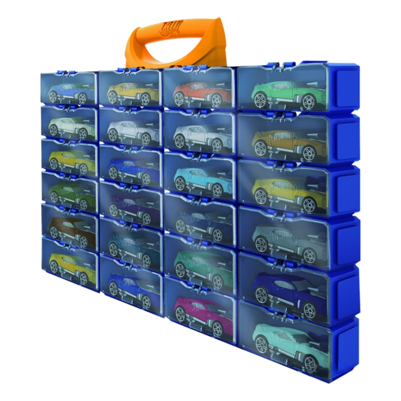CAJA GUARDA AUTOS HOT WHEELS 28 PIEZAS MODULAR - 2