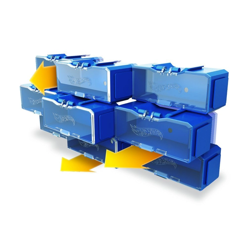 CAJA GUARDA AUTOS HOT WHEELS 28 PIEZAS MODULAR - 3