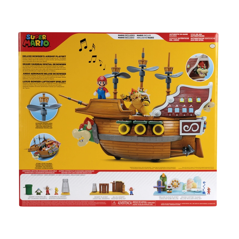 PLAYSET NINTENDO AERONAVE DE BOWSER DELUXE SUPER MARIO - 6