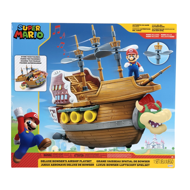 PLAYSET NINTENDO AERONAVE DE BOWSER DELUXE SUPER MARIO - 7