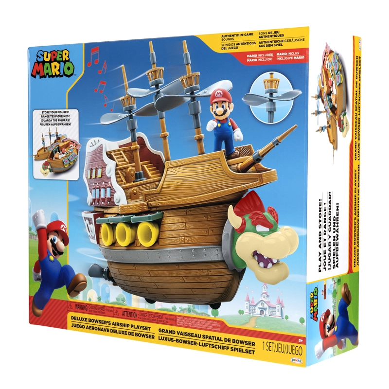 PLAYSET NINTENDO AERONAVE DE BOWSER DELUXE SUPER MARIO - 8