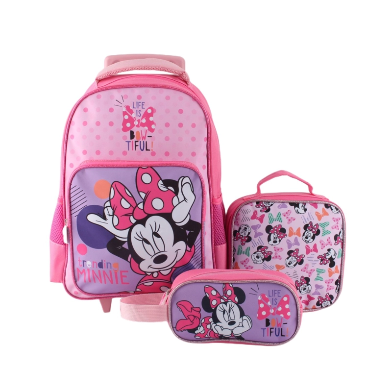 SET 3 PIEZAS MOCHILA 15' + LONCHERA + ESTUCHE MINNIE - 1