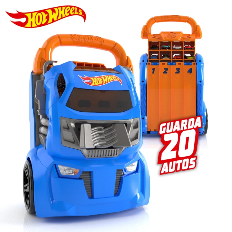 ESTUCHE PORTA AUTOS HOT WHEELS CON LANZADOR MULTIPLE - 1
