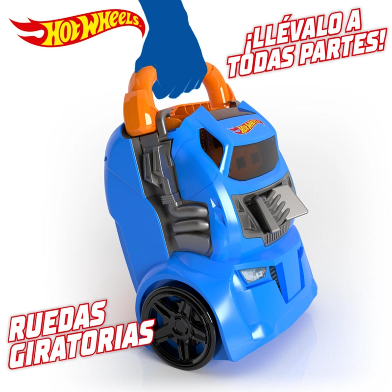 ESTUCHE PORTA AUTOS HOT WHEELS CON LANZADOR MULTIPLE - 4