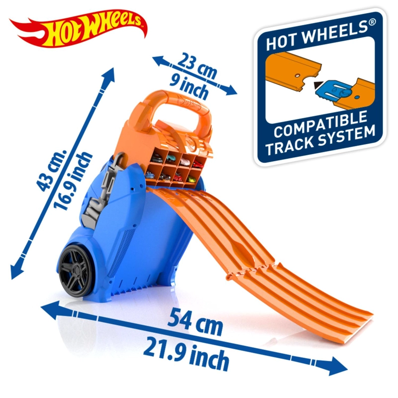 ESTUCHE PORTA AUTOS HOT WHEELS CON LANZADOR MULTIPLE - 5