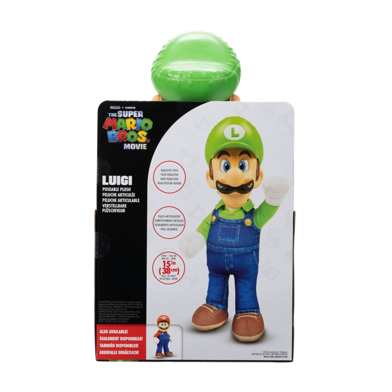 SUPER MARIO MOVIE PELUCHE DE LUIGI DE 30CM - 4