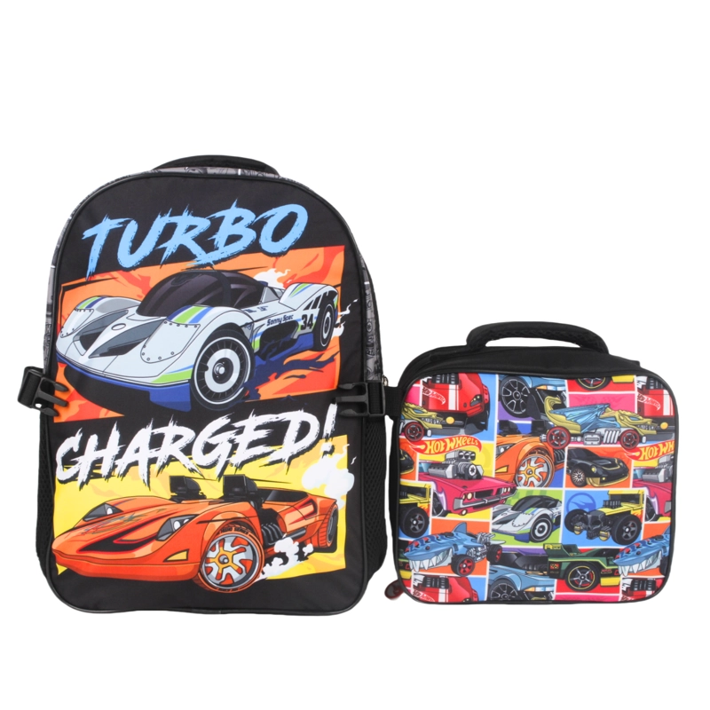 MOCHILA CON LONCHERA HOTWHEELS - 1