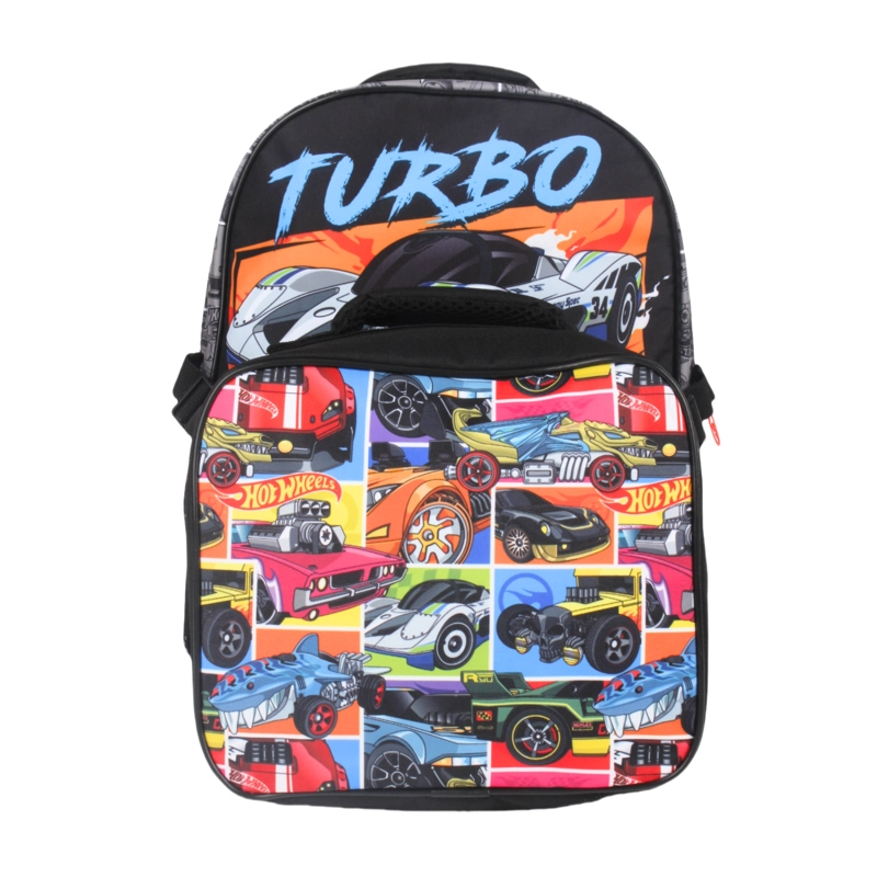 MOCHILA CON LONCHERA HOTWHEELS - 6