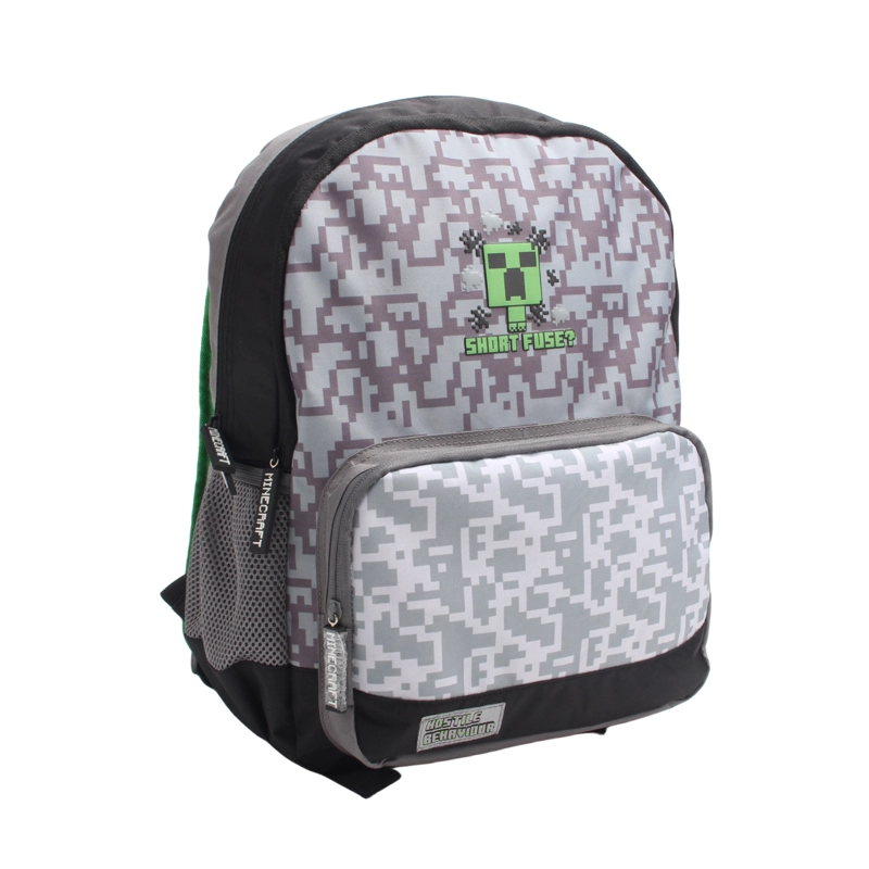 MOCHILA JUVENIL MINECRAFT GRIS - 2